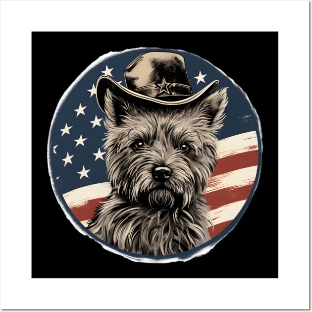 Cairn Terrier 4th of July Wall Art by NatashaCuteShop